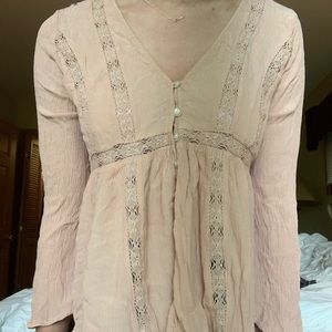 Pink long sleeve top